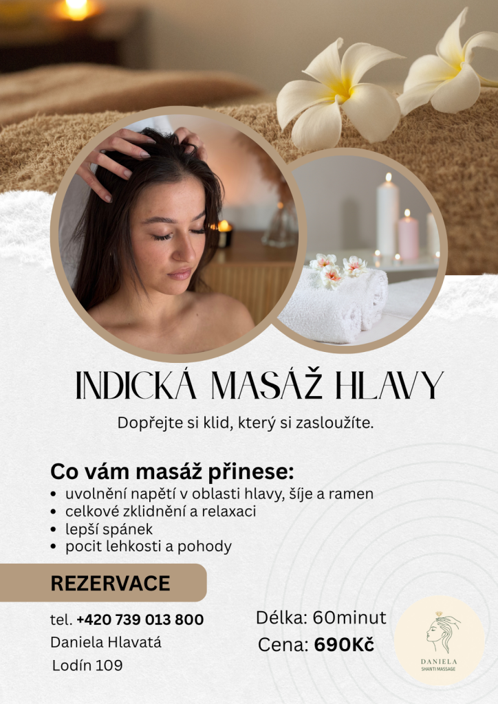 Leták Indická masáž hlavy