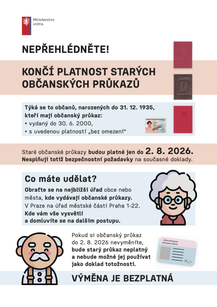 Informativní leták o&nbsp;platnosti občanských průkazů